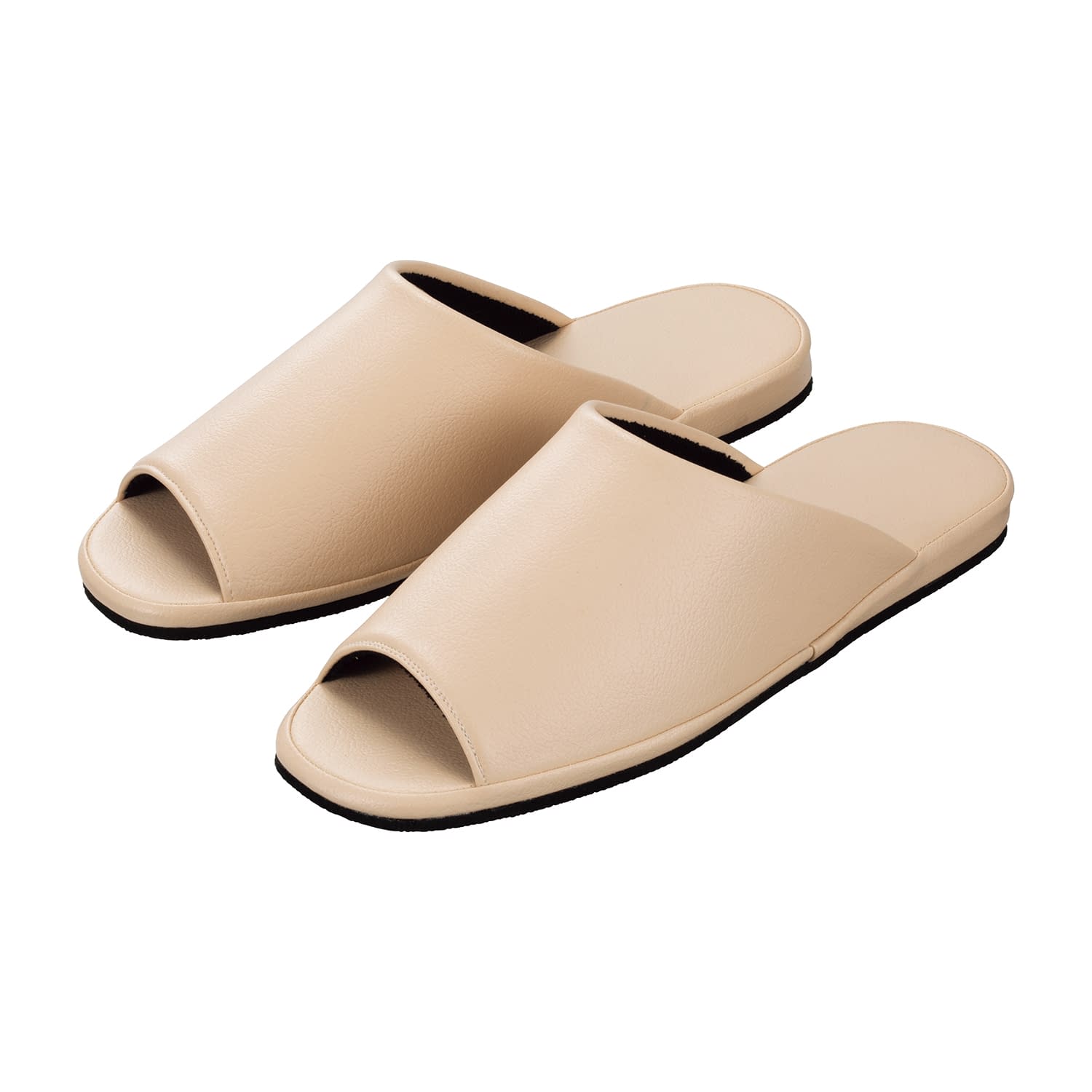 マツヨシ名入れスリッパ(抗菌・前開き 抗菌スリッパ 25-4072-0103 ベージュ MATSUYOSHI