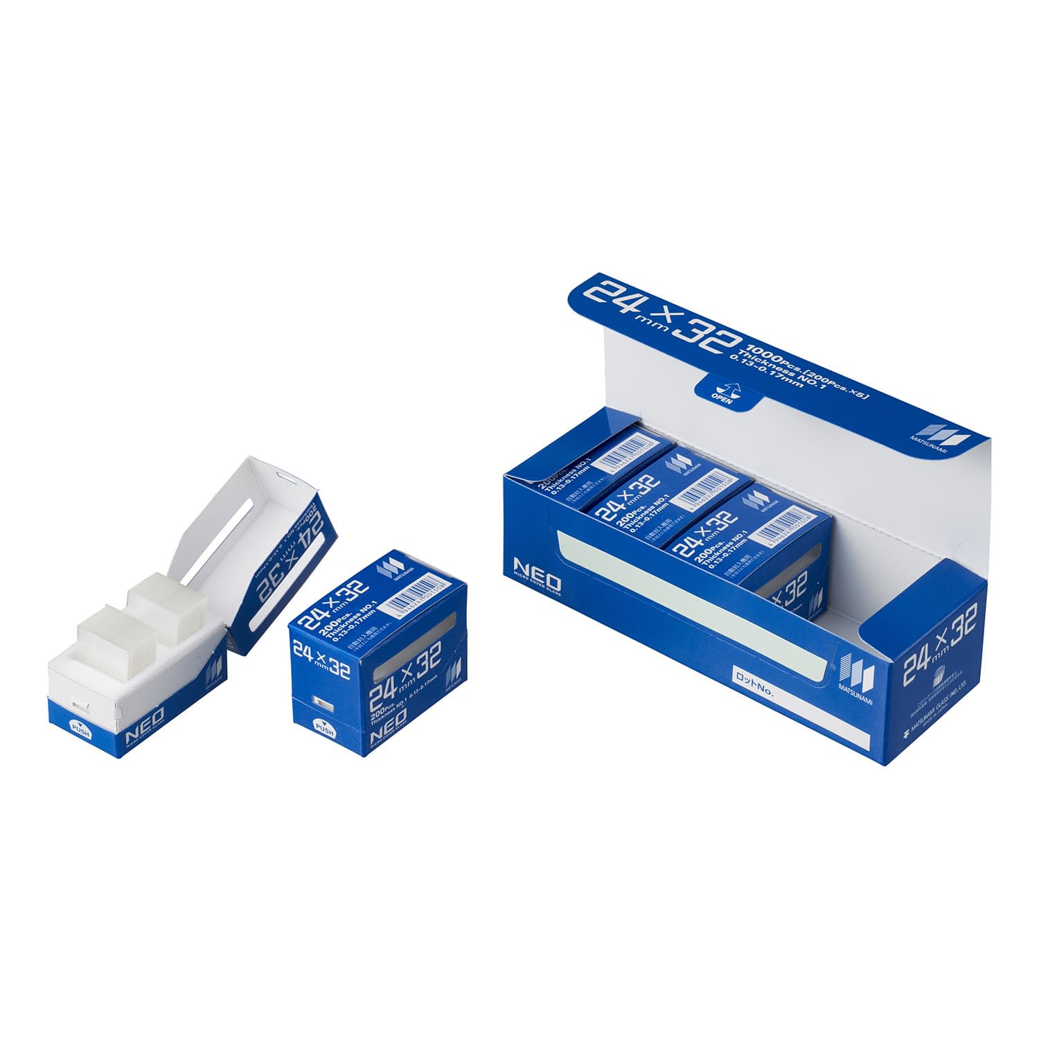 NEO カバーグラス 24X32mm 23-5068-00 松浪硝子工業 C024321(200マイX5ハコ)