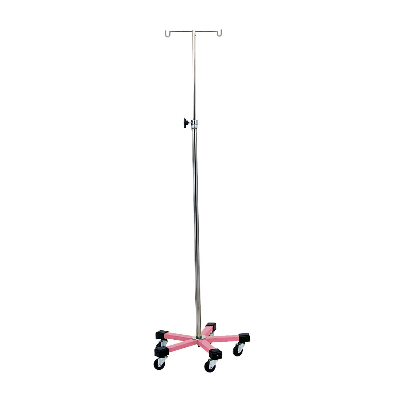 マツヨシ ガートル台(5脚)ピンク 5脚 クッション付 IVスタンド 01-4822-01 MATSUYOSHI MY-155PN-B(クッションツキ)