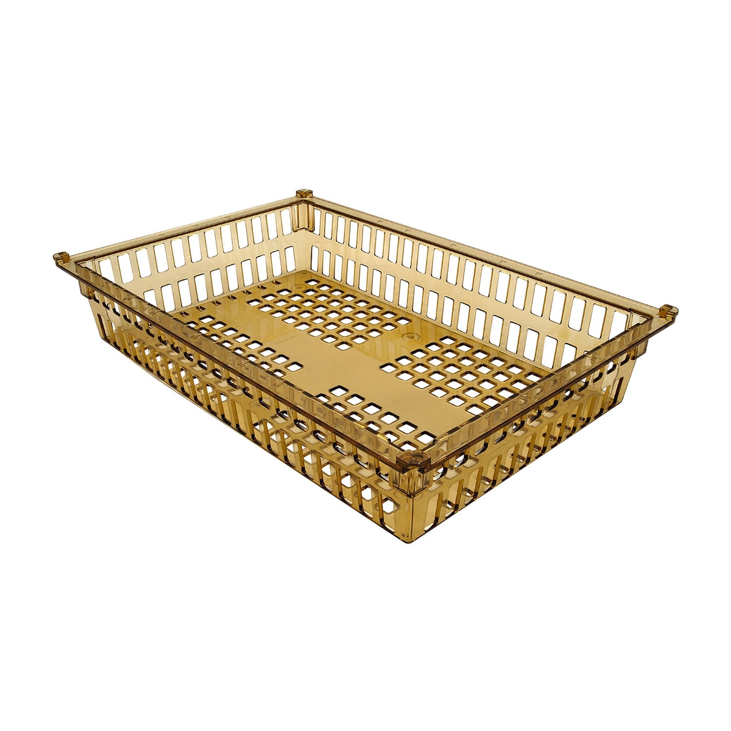 プラスチックバスケット 01-2547-04 サカセ化学工業 PBMX64-10(アンバー)