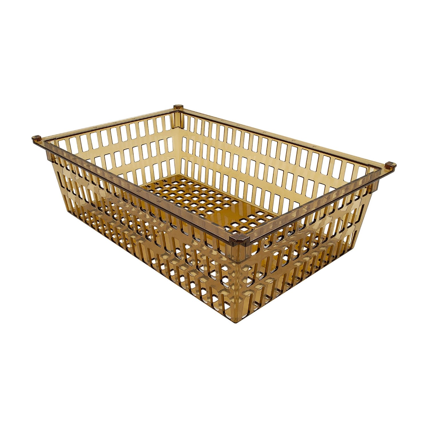 プラスチックバスケット 01-2547-07 サカセ化学工業 PBMX64-17(アンバー)