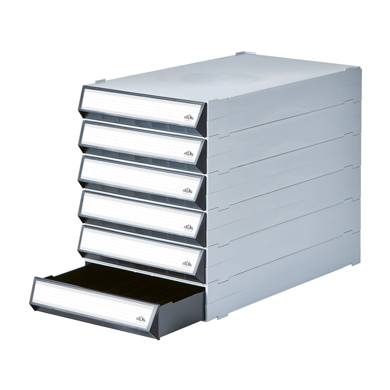 ブロック整理箱(グレー)6段 10-2661-01 ファルマ 505-401-2