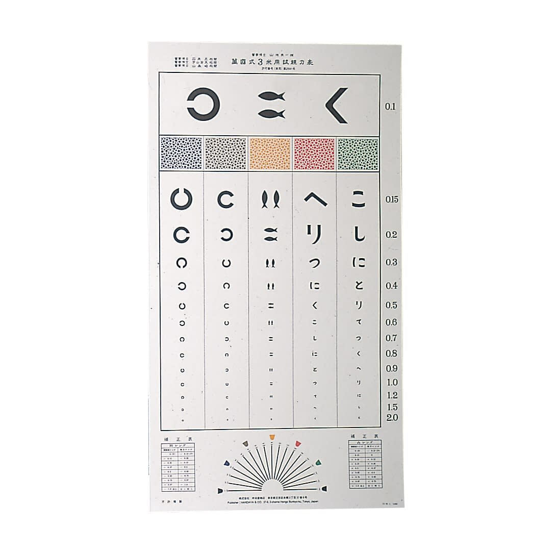 ラミネート視力表(ランドルト5m) 19-2345-01 タカメディカルサービス