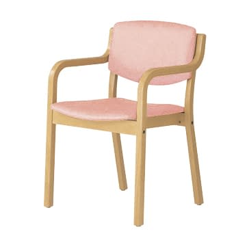 マツヨシ チェア(肘付) 肘付 福祉用イス 19-4935-0006 ピンク MATSUYOSHI MY-N3165
