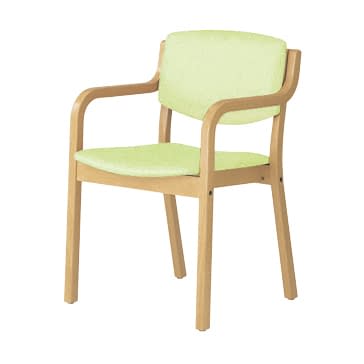 マツヨシ チェア(肘付) 肘付 福祉用イス 19-4935-0008 ミントグリーン MATSUYOSHI MY-N3165