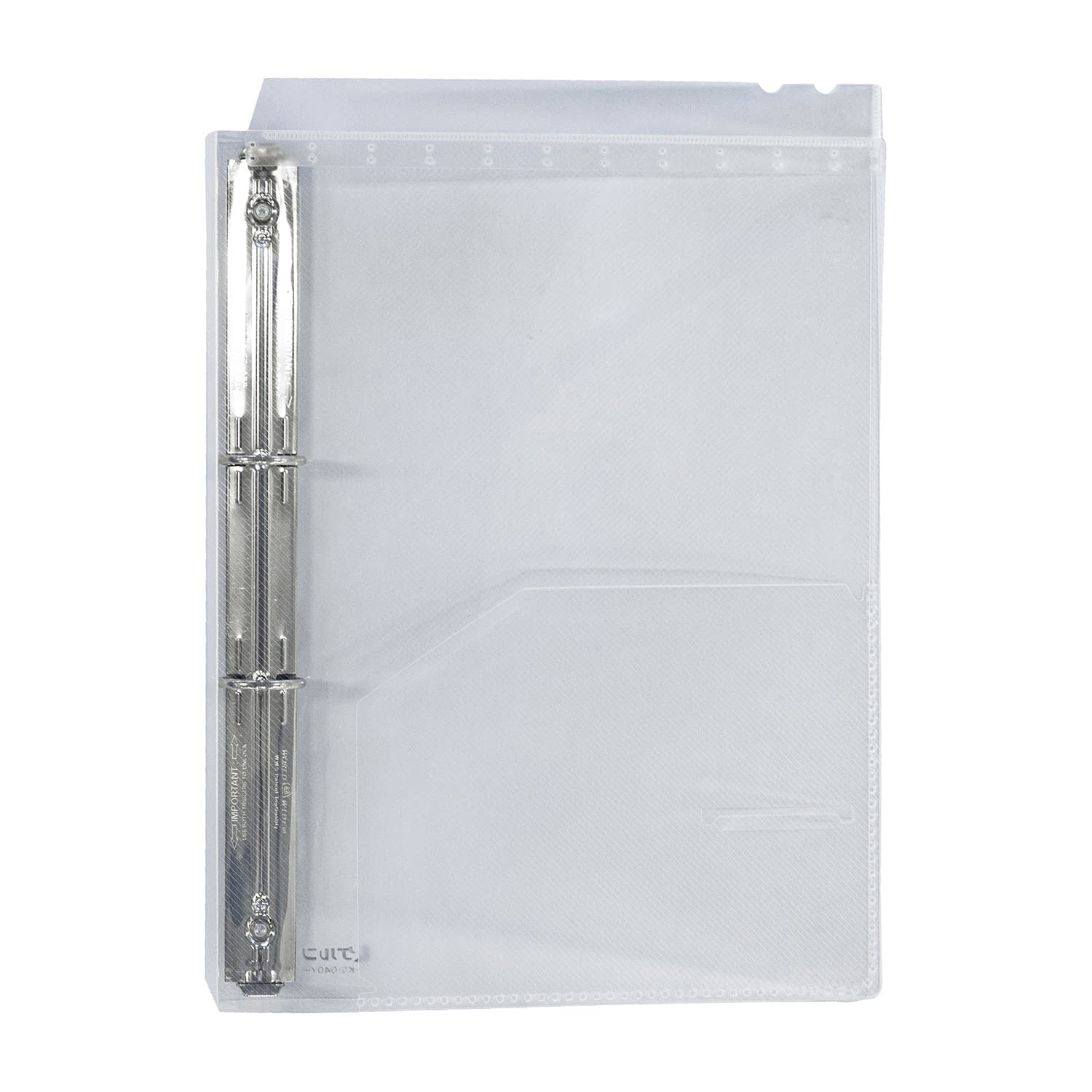 TDカルテバインダー(A4横保管用) 19-5550-0201 2穴 ケルン KS-040Y(トウメイ)