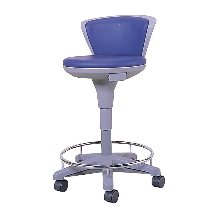 マツヨシ ナースチェア 椅子 21-6010-0006 プラムブルー MATSUYOSHI MY-N3210