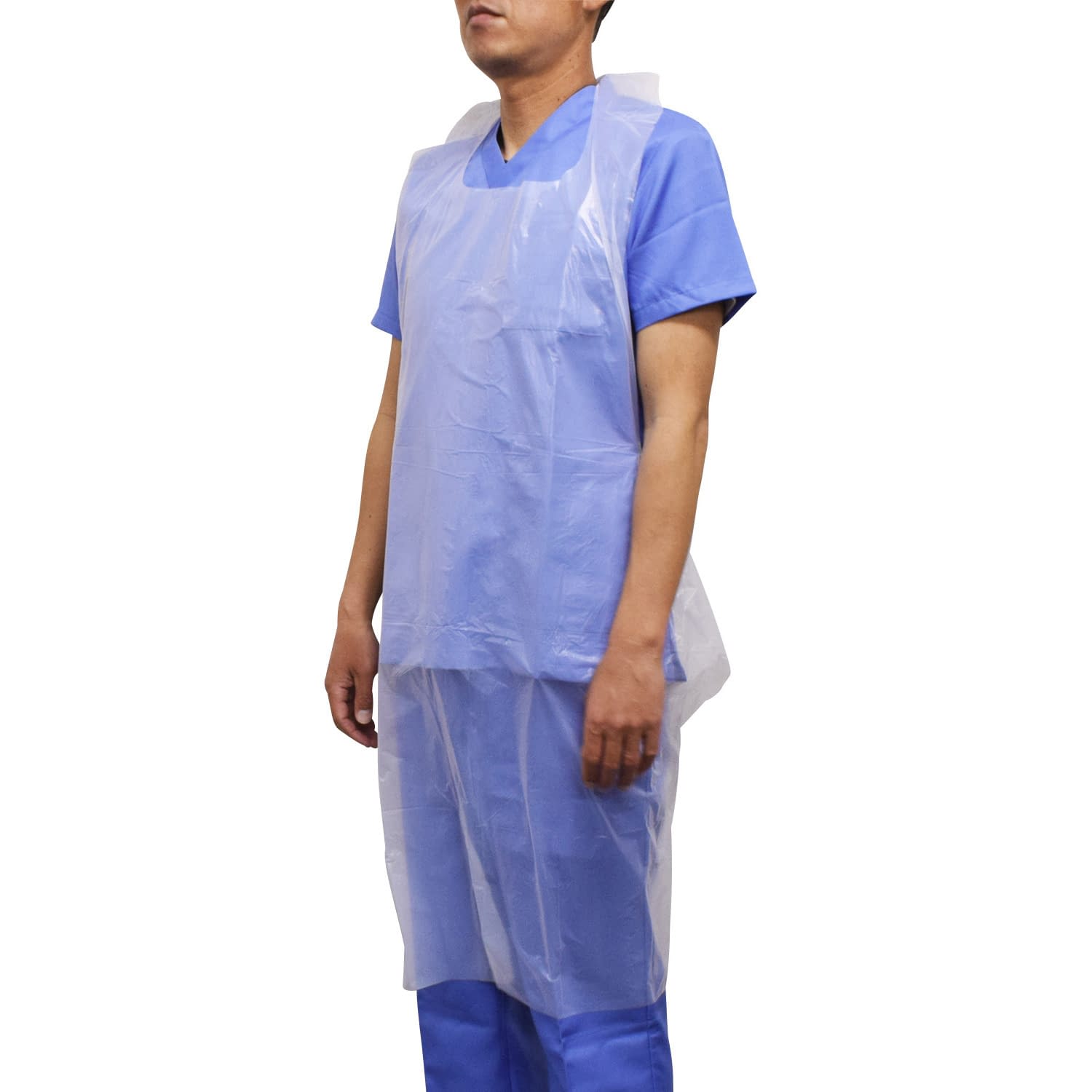 プラスチックエプロン(ホワイト) 07-4753-01 イワツキ 004-41391(100マイイリ)