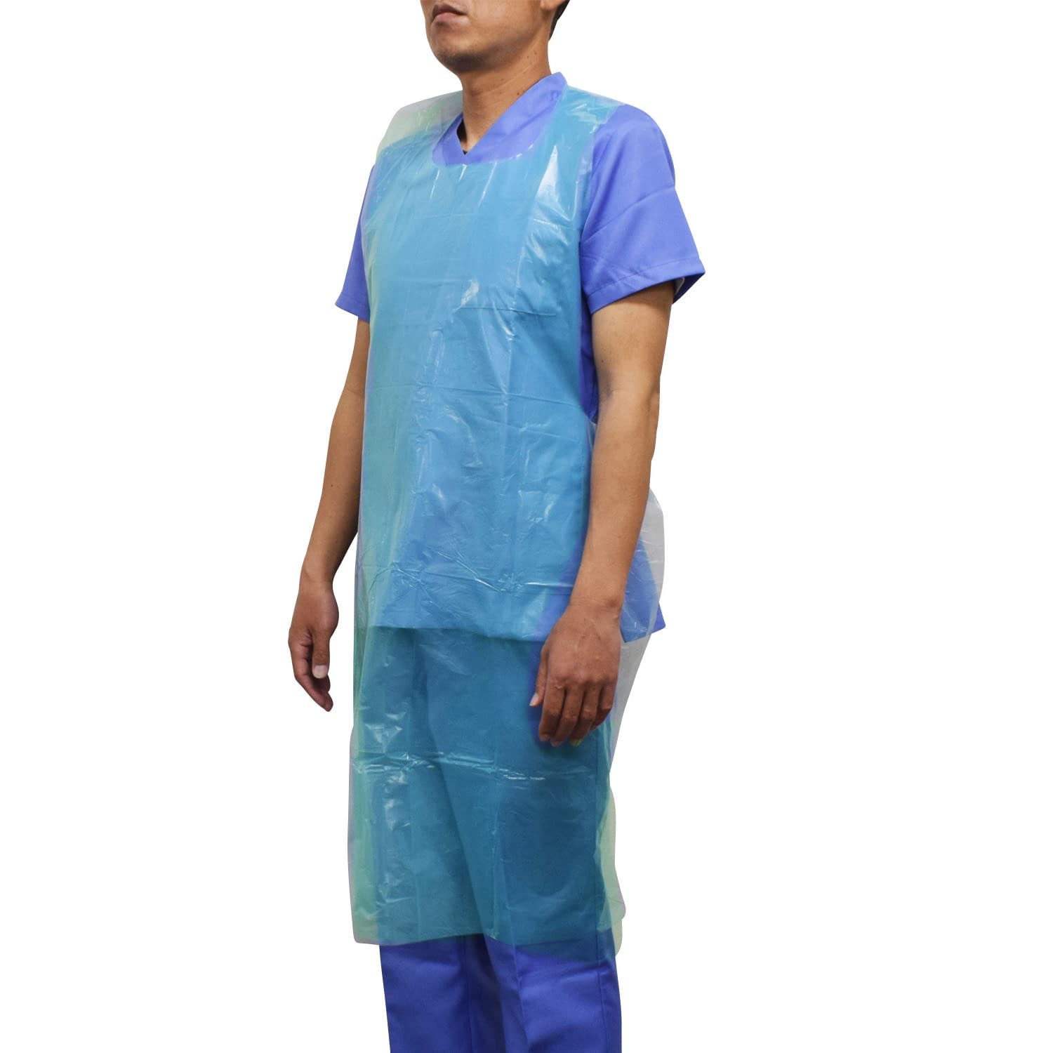 プラスチックエプロン(グリーン) 07-4753-03 イワツキ 004-41393(100マイイリ)