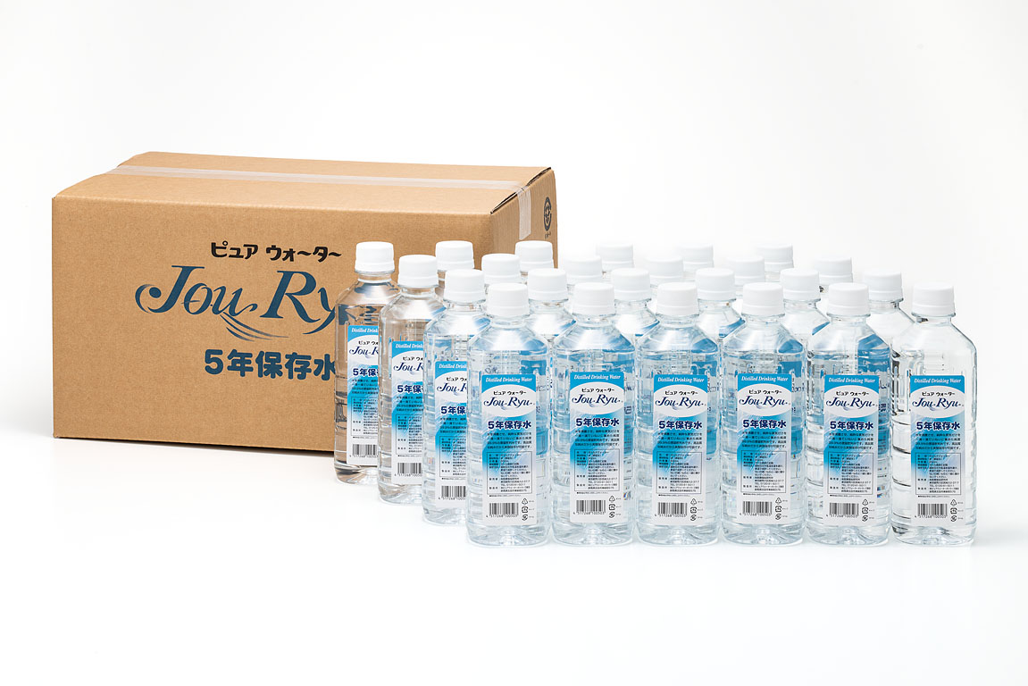 ピュアウォーター(5年保存水) 01-6200-02 ピュアウォーターJouRyu 500ML(24ホンイリ)