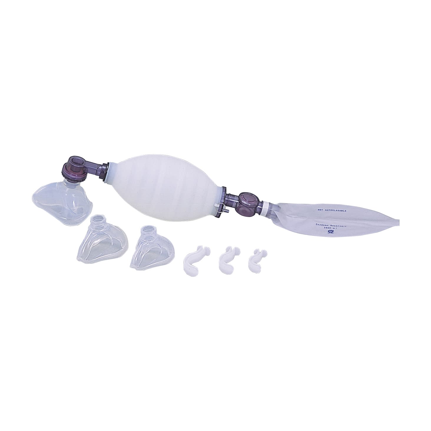 シリコンレサシテーター(成人用蘇生器 11-2518-06 ブルークロス・エマージェンシー ACRW-33(ホワイト・コンプリート