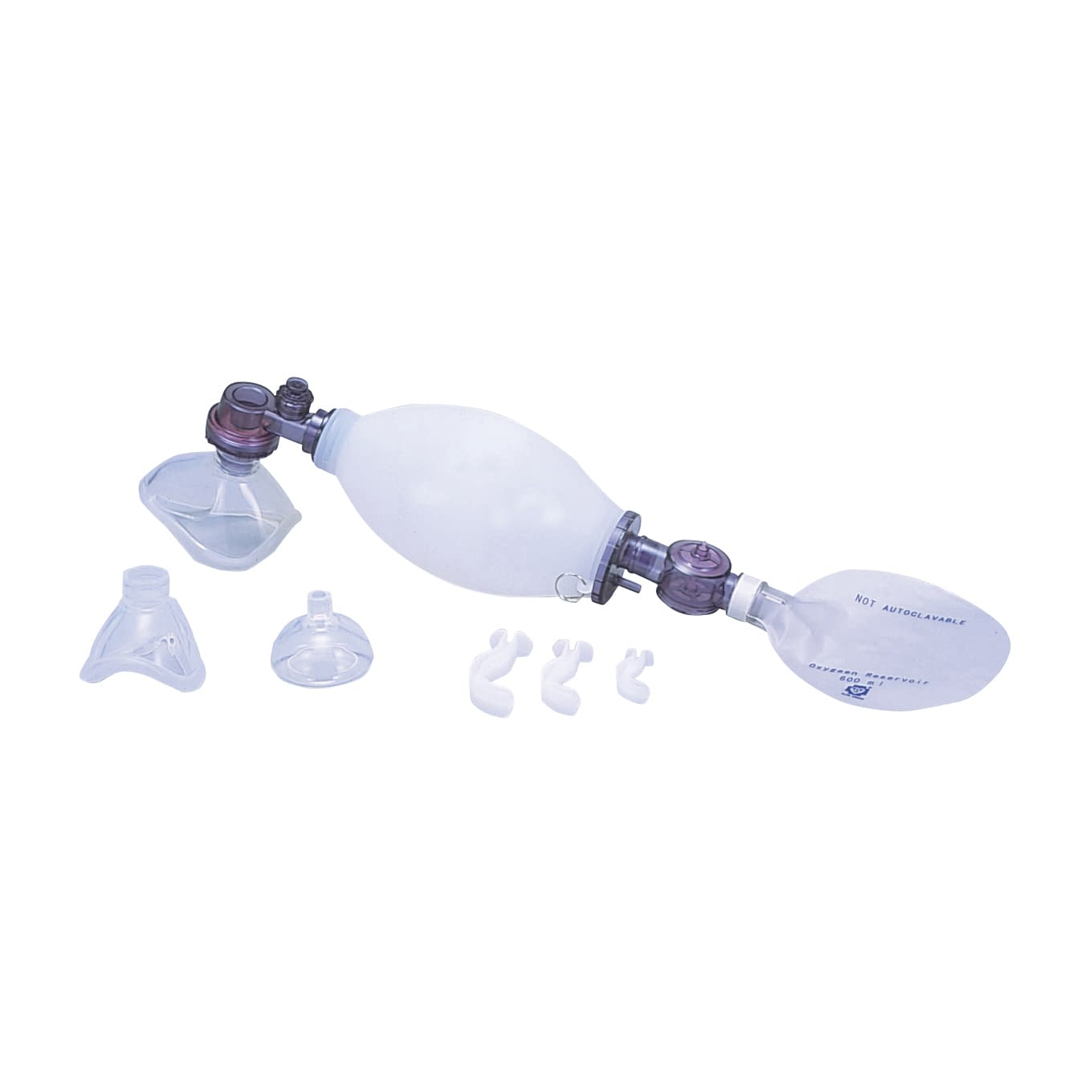 シリコンレサシテーター(小児用蘇生器 11-2523-02 ブルークロス・エマージェンシー CCRW-33(ホワイト･コンプリート