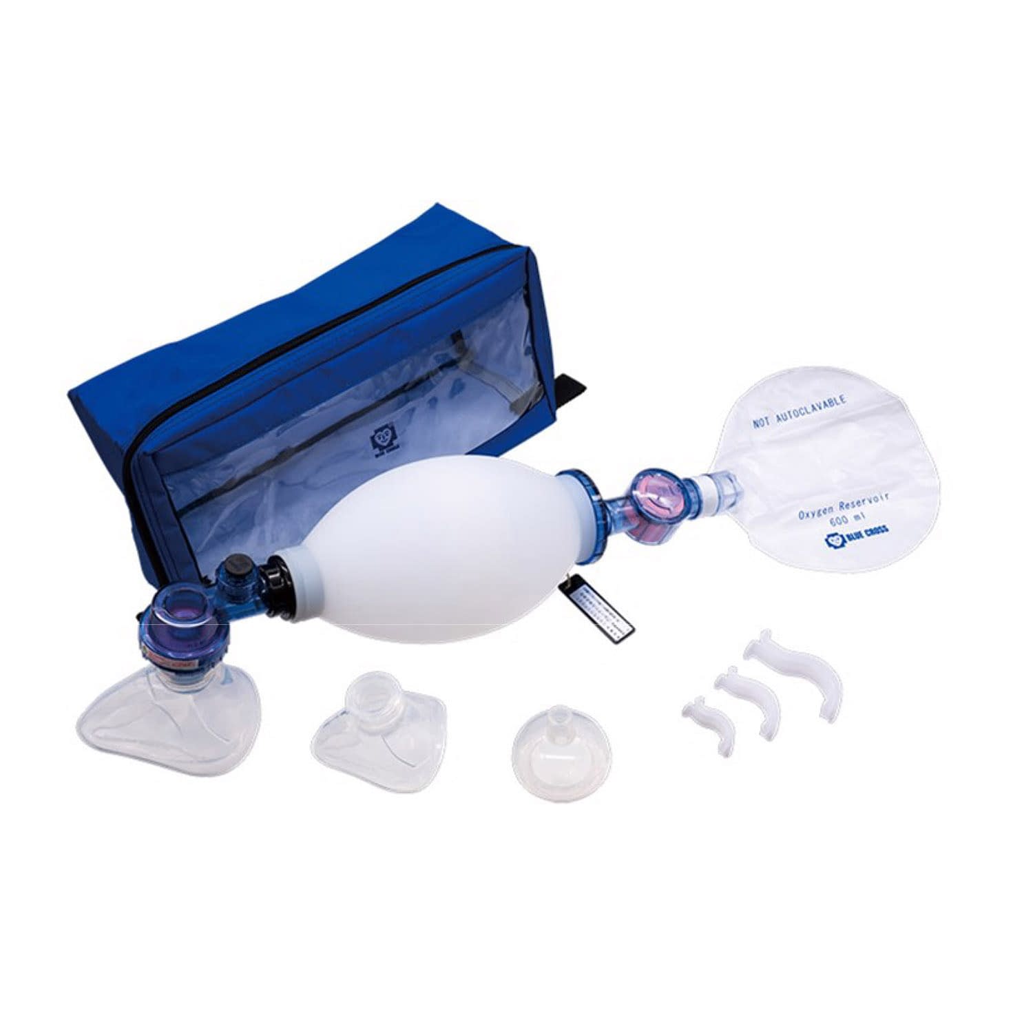 シリコンレサシテーター(小児用蘇生器 11-2523-03 ブルークロス・エマージェンシー CCRW-33S(ホワイトコンプリート