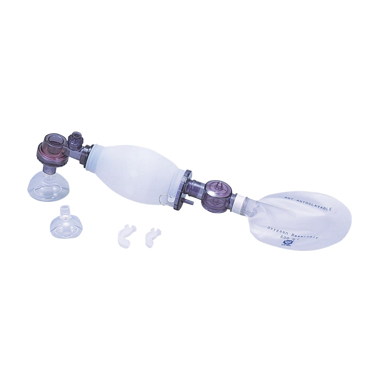 シリコンレサシテーター新生児用蘇生器 11-2528-02 ブルークロス・エマージェンシー ICRW-22(ホワイト・コンプリート