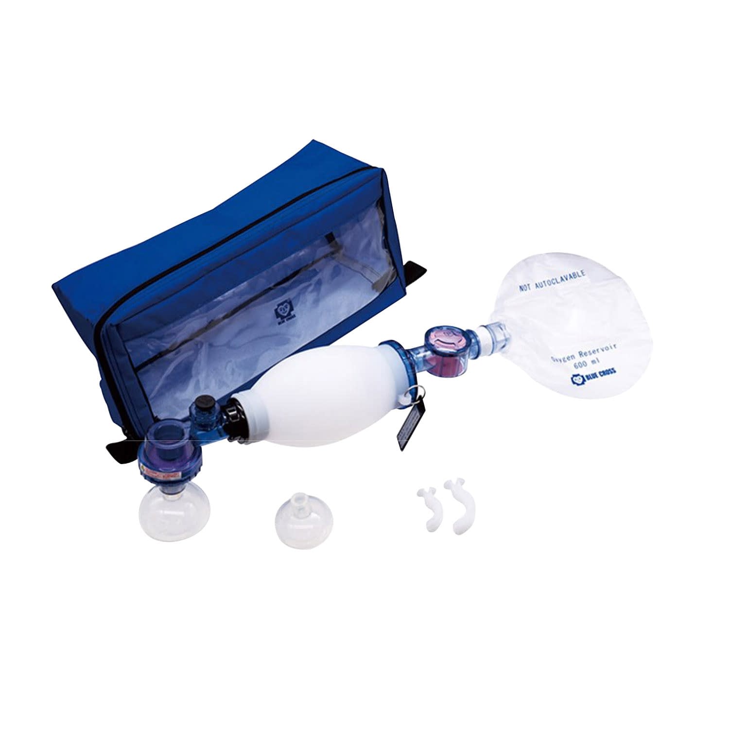 シリコンレサシテーター新生児用蘇生器 11-2528-03 ブルークロス・エマージェンシー ICRW-22S(ホワイトコンプリート