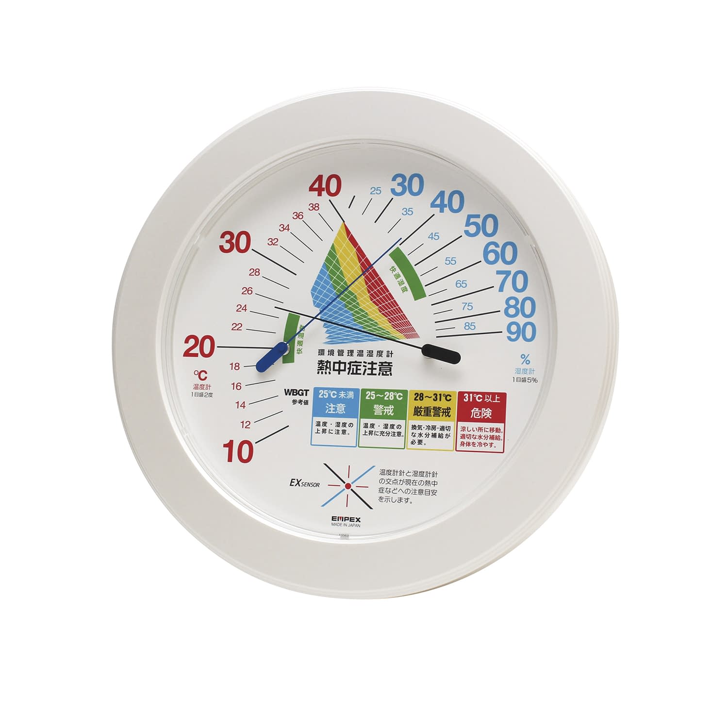 (23-2262-00)環境管理温湿度計（熱中症注意） TM-2482W ｶﾝｷｮｳｶﾝﾘｵﾝｼﾂﾄﾞｹｲ(ﾈｯﾁ【1個単位】【2019年カタログ商品】