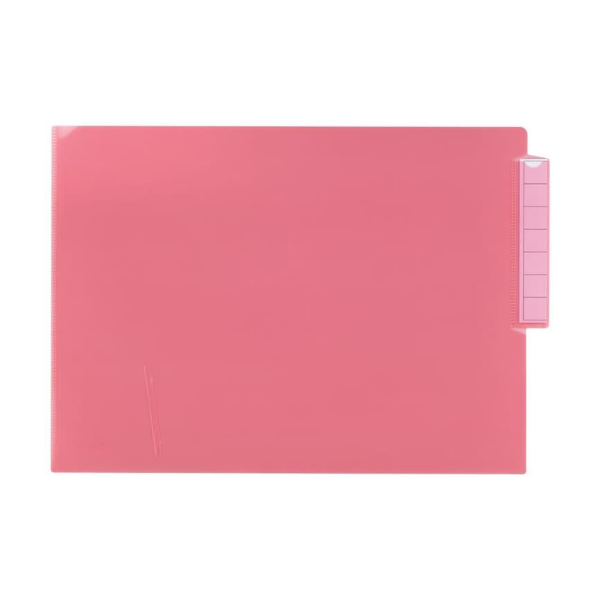 カルテフォルダー(シングルポケット) A4 カルテバインダー 23-2130-0018 クリスタルピンク LIHITLAB． HK708(50マイイリ)