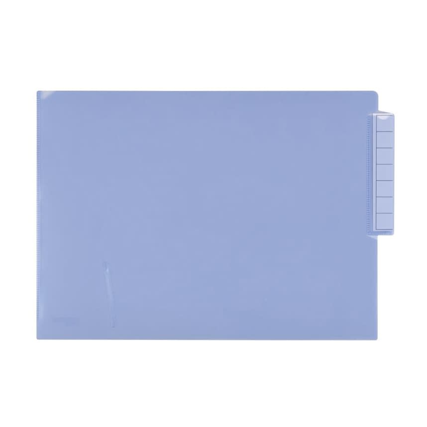 カルテフォルダー(シングルポケット) A4 カルテバインダー 23-2130-0020 クリスタルブルー LIHITLAB． HK708(50マイイリ)