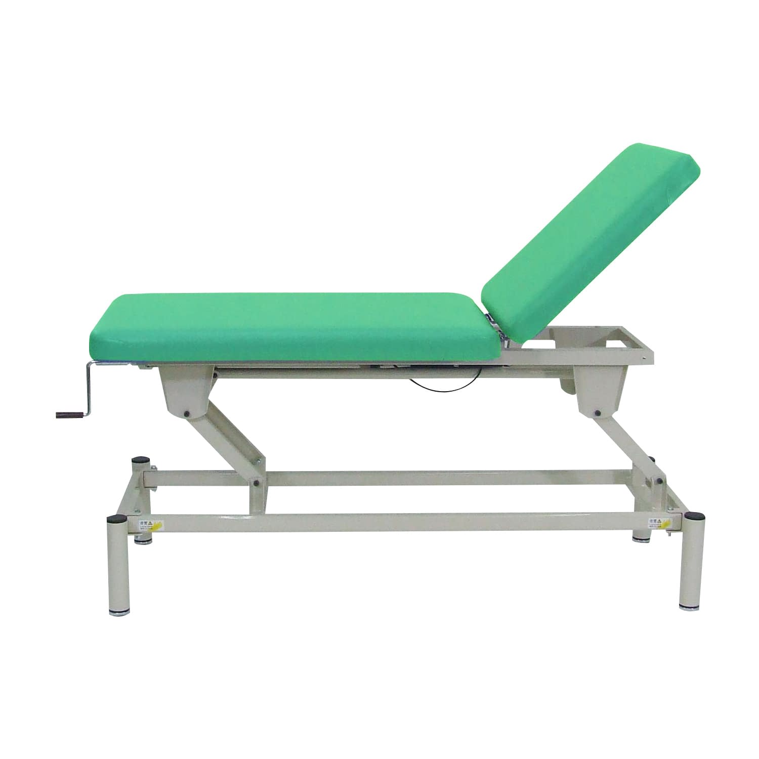 手動式ハイロー・背上げ診察台 23-2760-0004 ライトグリーン 大信工業 DF-SG(650X1800)