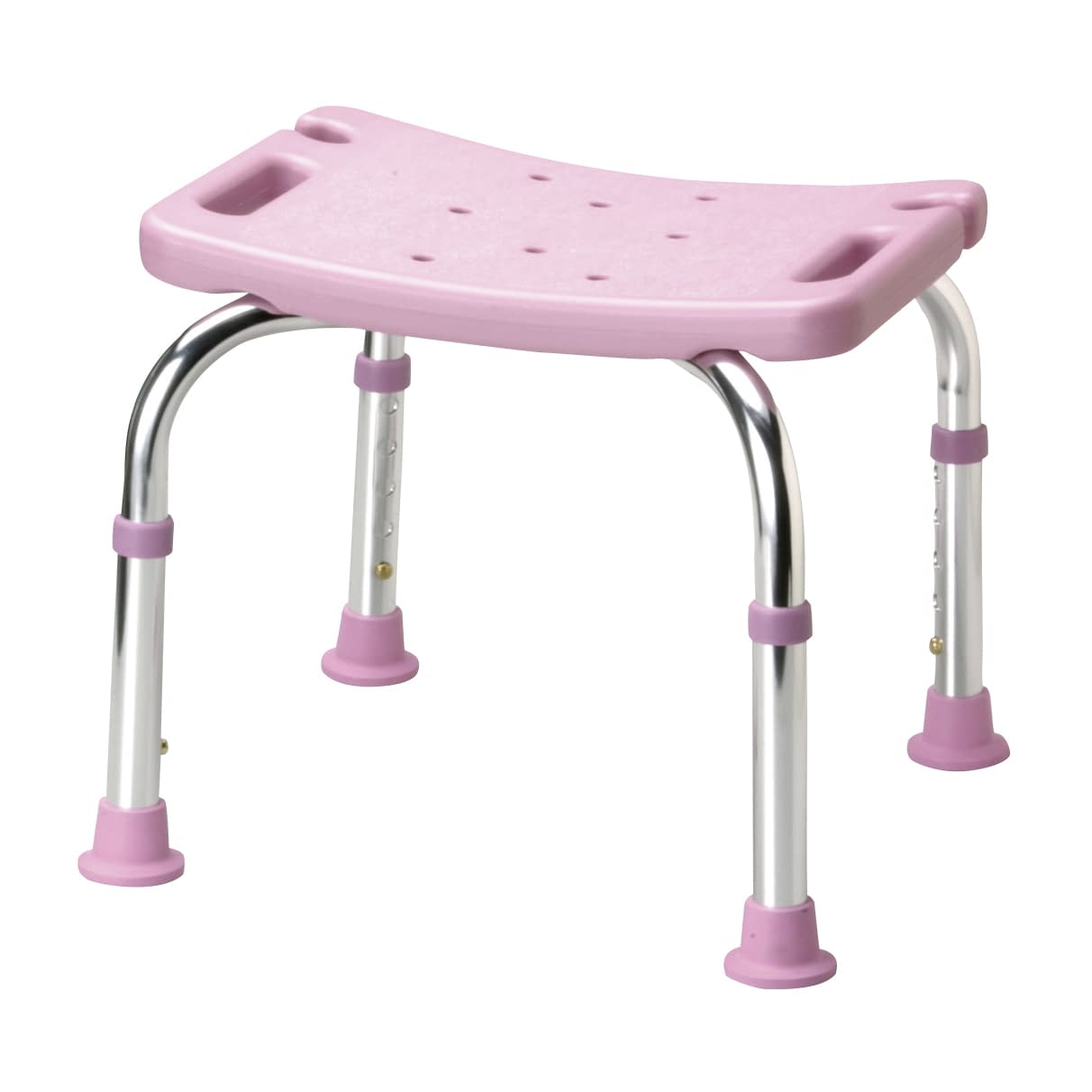 シャワーベンチ(背なし) 背なし シャワーチェア 23-2498-02 イチゴイチエ SB-12LP(ライトピンク)