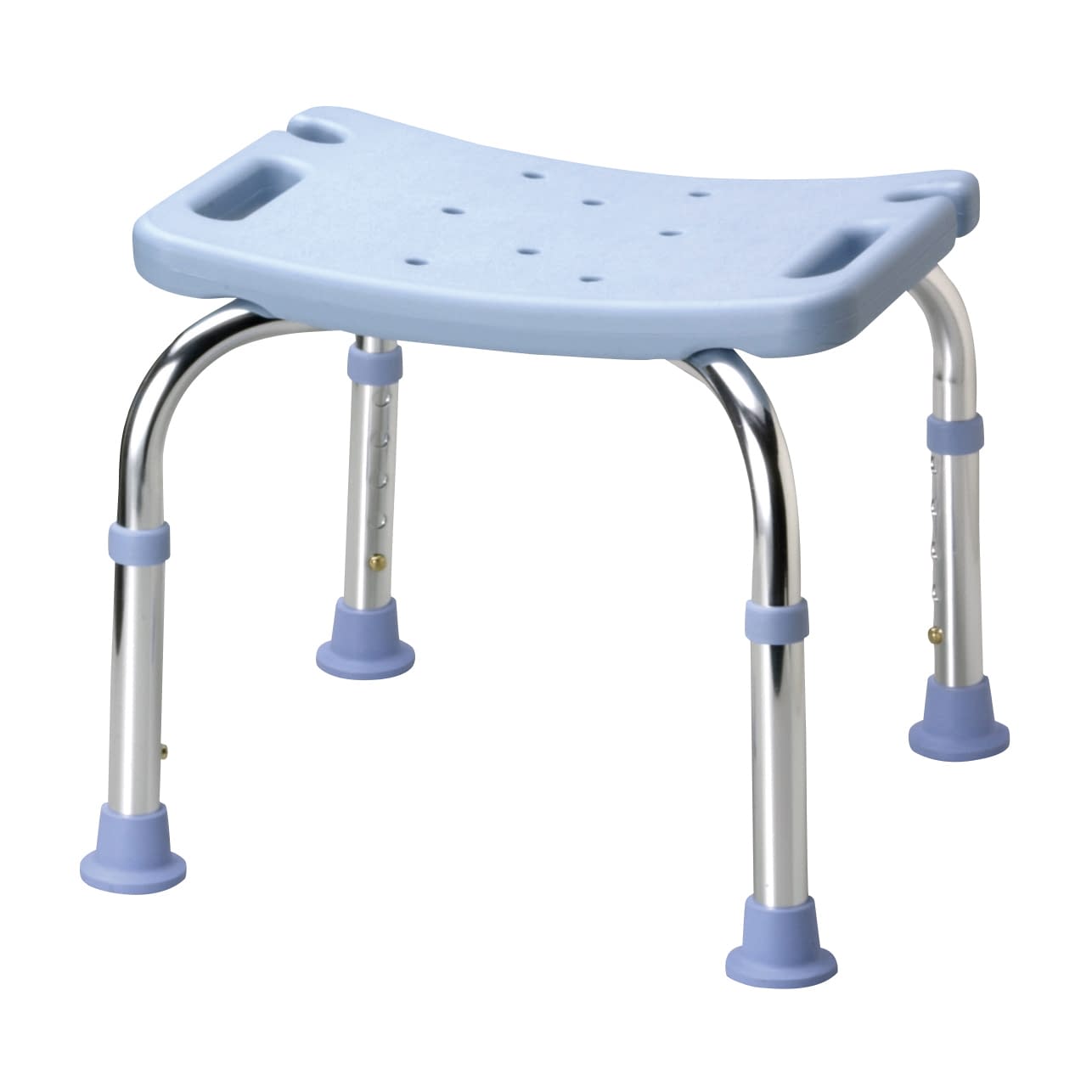 シャワーベンチ(背なし) 背なし シャワーチェア 23-2498-03 イチゴイチエ SB-12LB(ライトブルー)