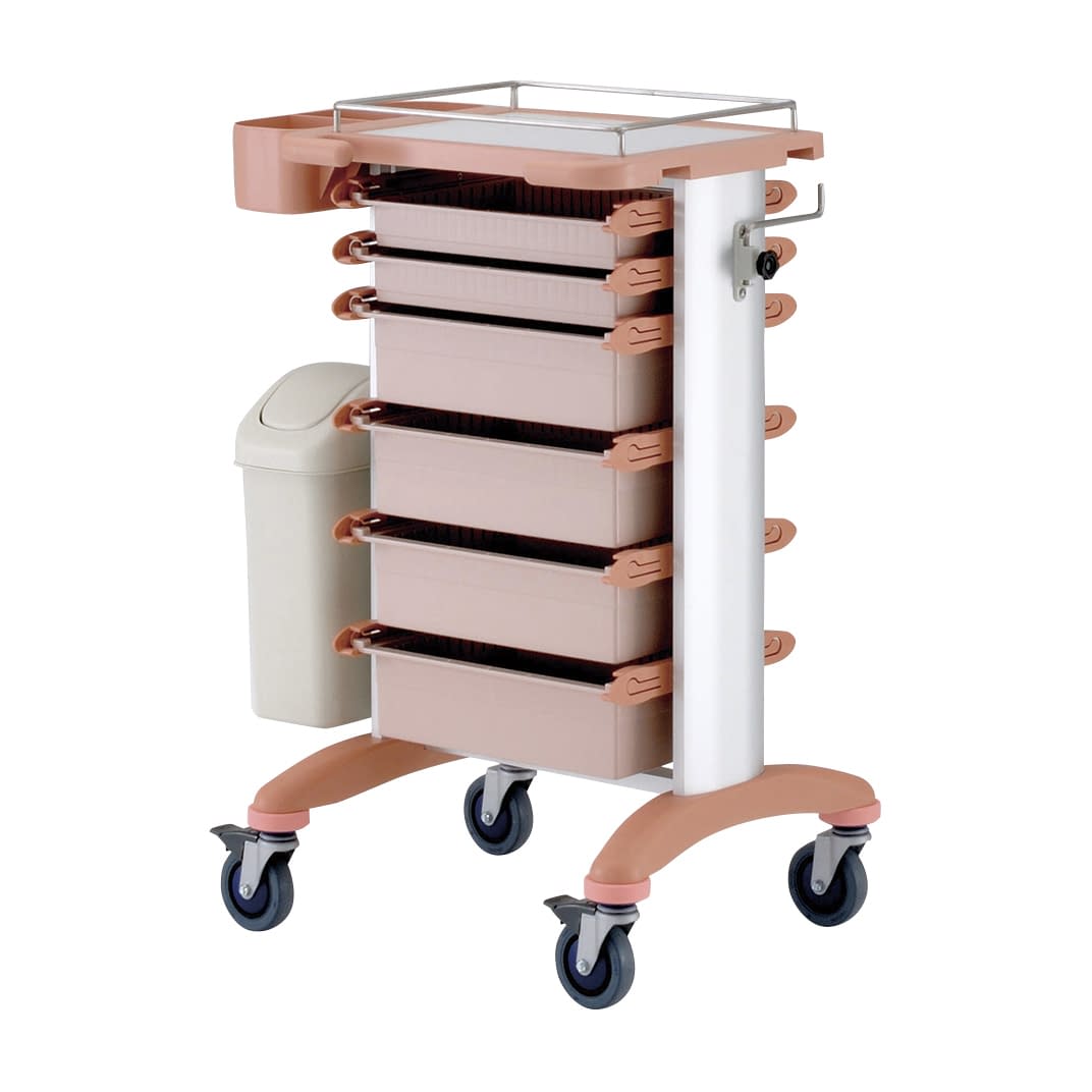処置・包交カート 23-3411-0101 ピーチ サカセ化学工業 C43C-H01(コーラルピンク)