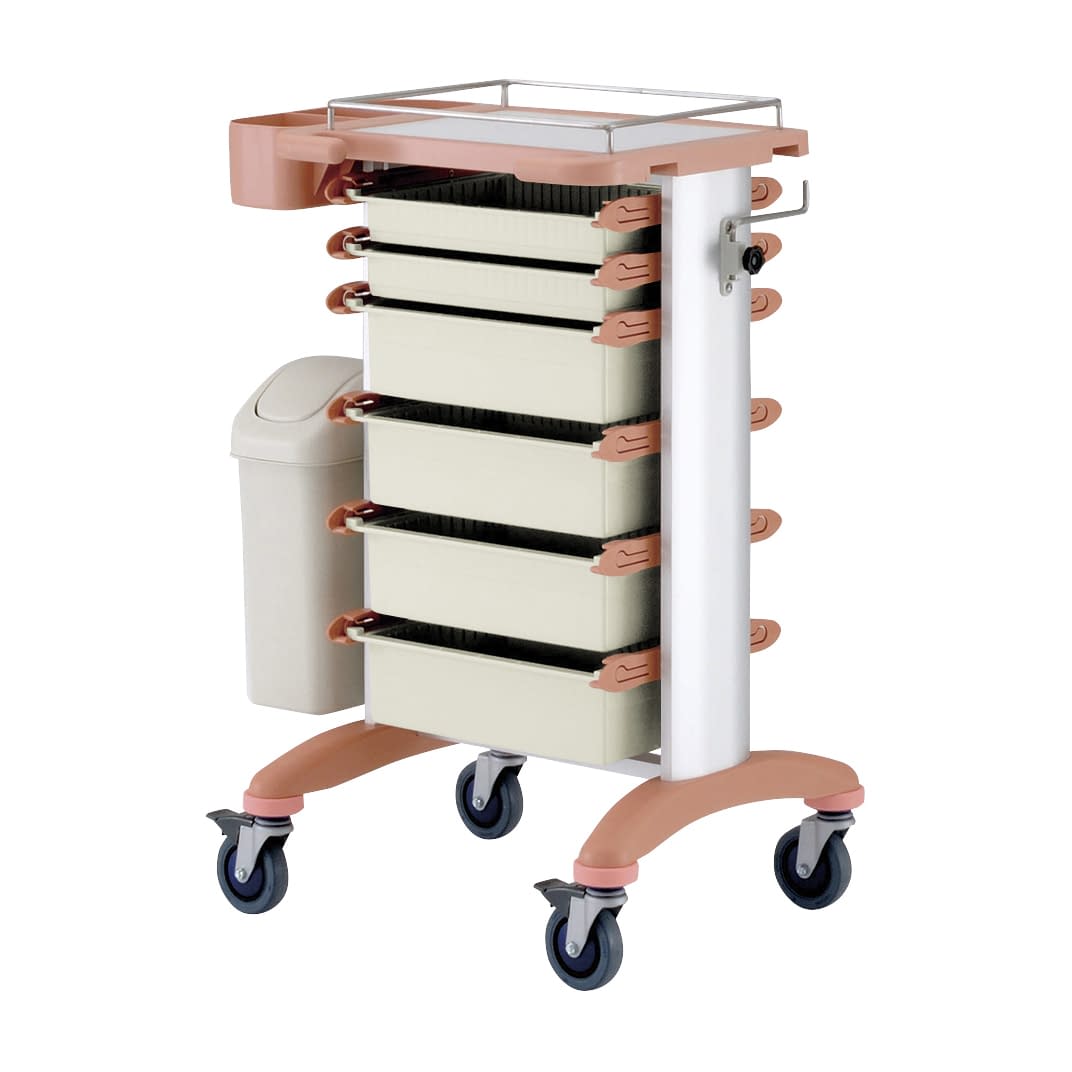 処置・包交カート 23-3411-0104 ニュートラル サカセ化学工業 C43C-H01(コーラルピンク)