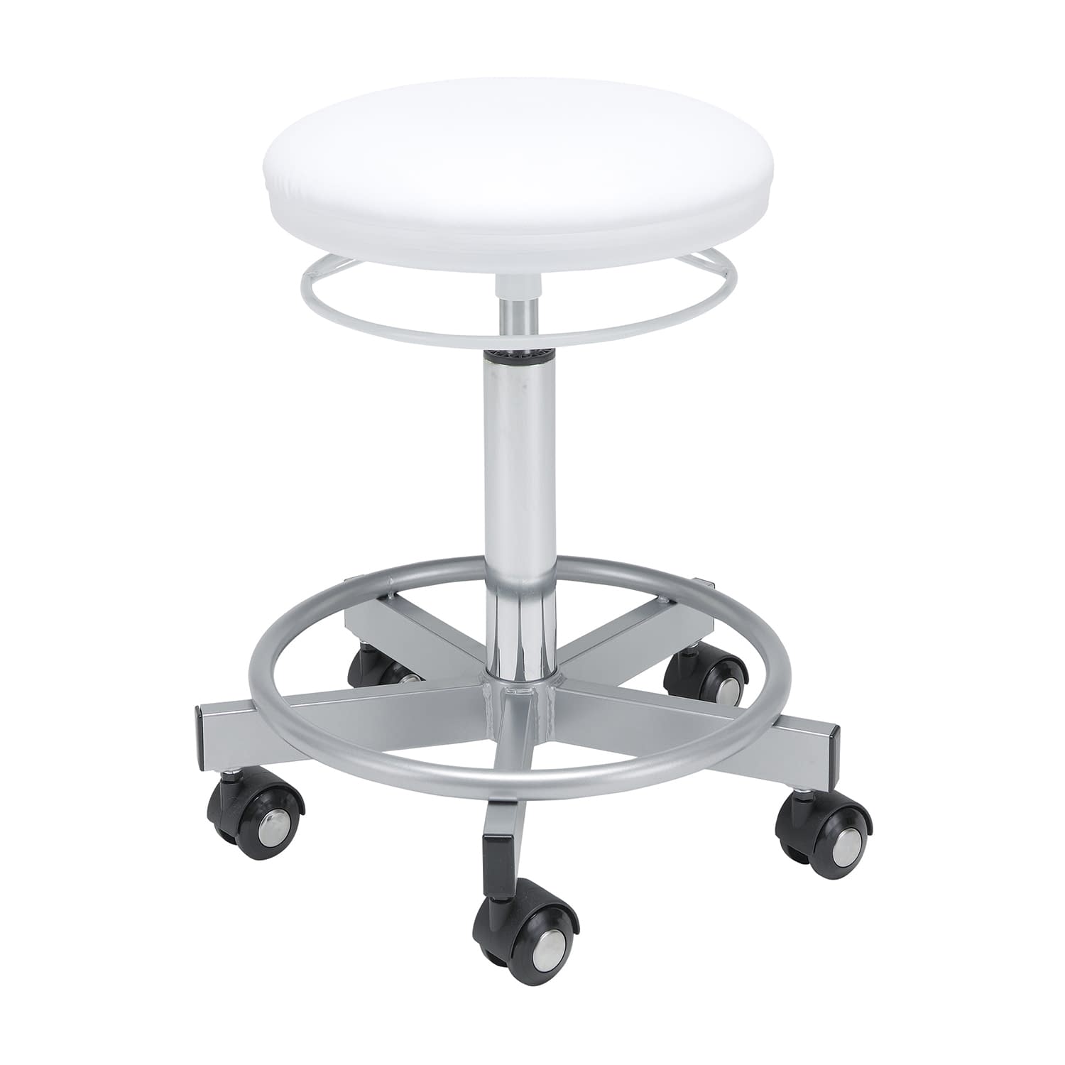 SNナースチェア(リングレバー付) 椅子 23-3648-00 MATSUYOSHI SN-CH002W(ホワイト)