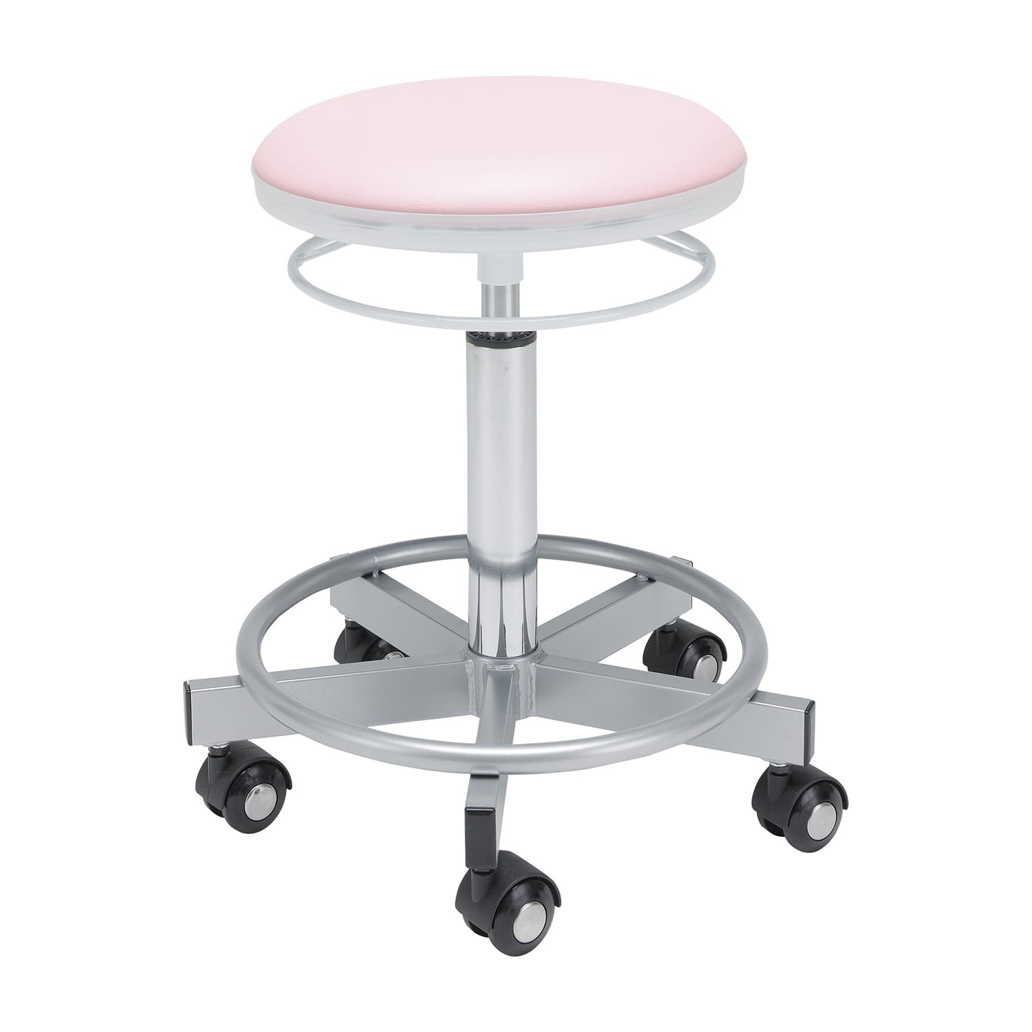 SNナースチェア(リングレバー付) 椅子 23-3648-01 MATSUYOSHI SN-CH002P(ピンク)