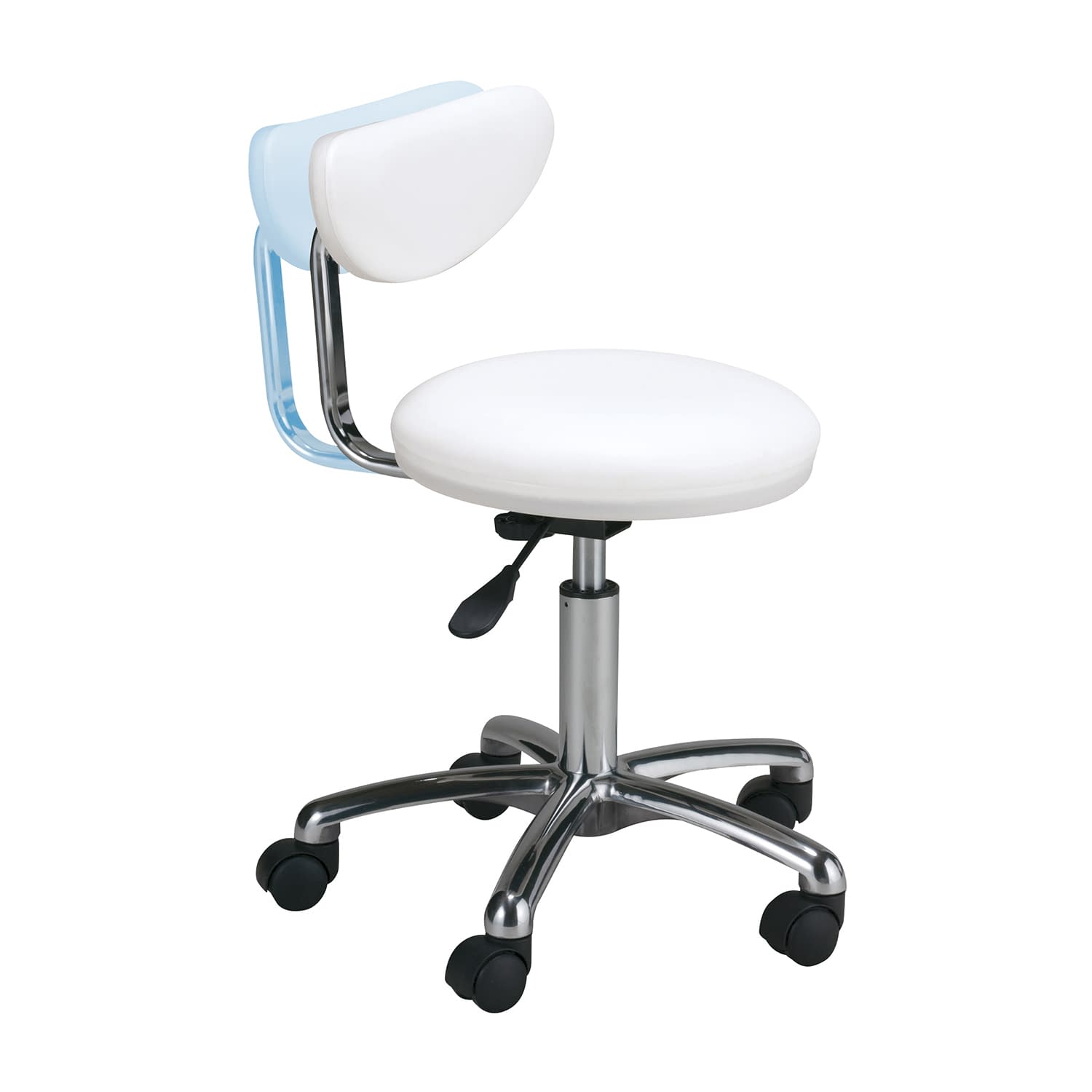 SNナースチェア(背もたれ付) 椅子 23-3649-00 MATSUYOSHI SN-CH003W(ホワイト)