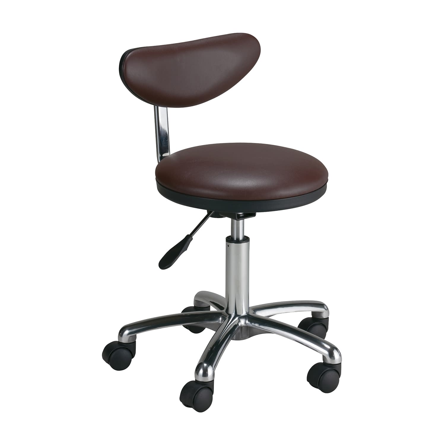 SNナースチェア(背もたれ付) 椅子 23-3649-03 MATSUYOSHI SN-CH003BR(ブラウン)