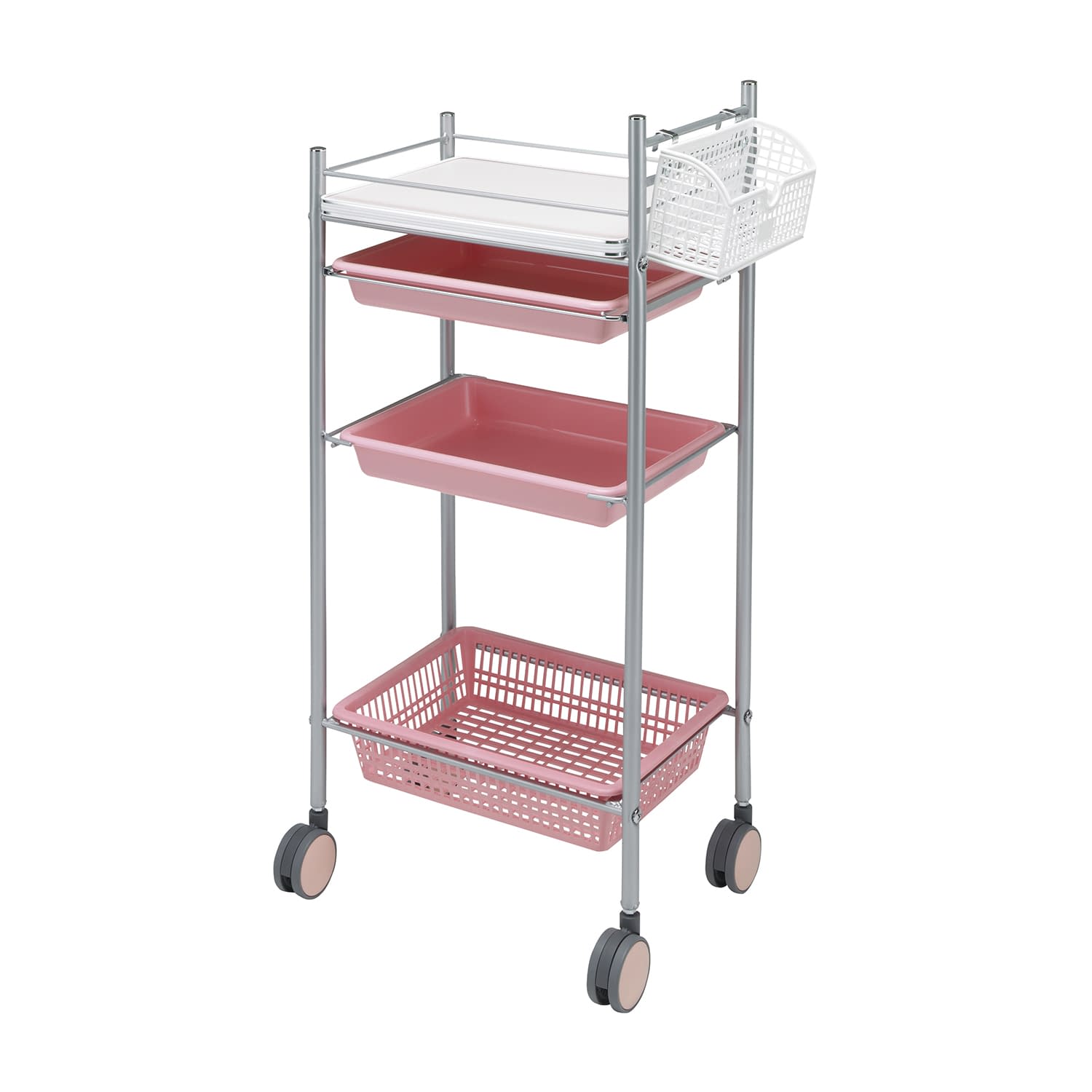 マツヨシ カラーアプリワゴン カート(回診車) 23-3400-0004 ピンク MATSUYOSHI SN-AP001