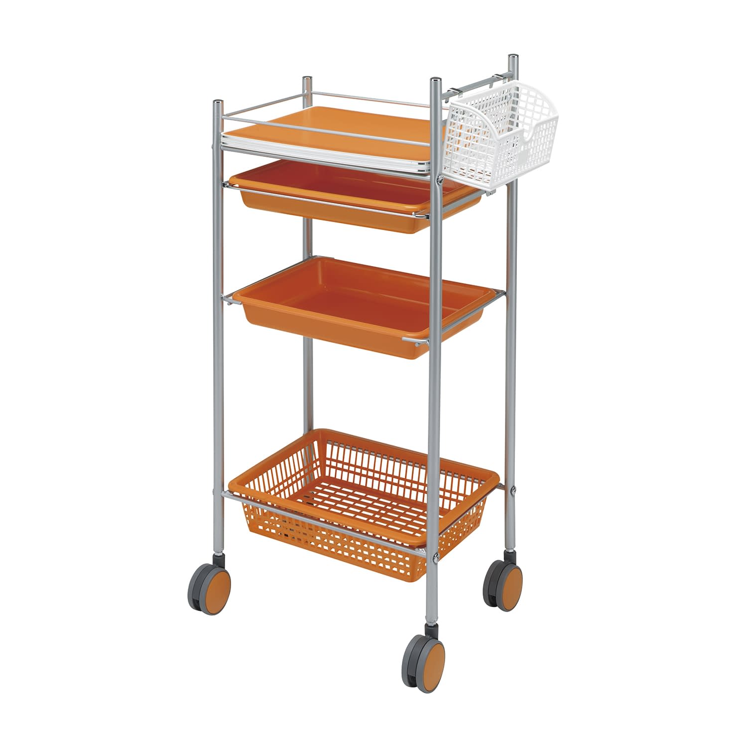 マツヨシ カラーアプリワゴン カート(回診車) 23-3400-0005 オレンジ MATSUYOSHI SN-AP001