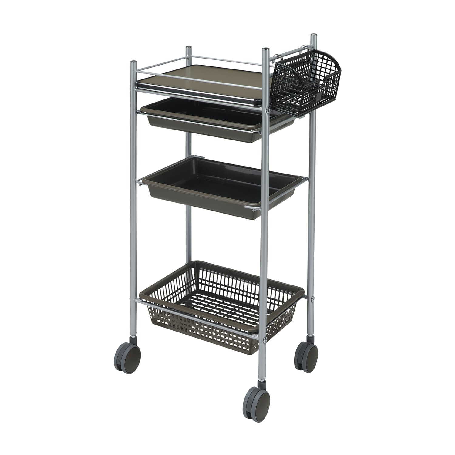 マツヨシ カラーアプリワゴン カート(回診車) 23-3400-0009 ブラウン MATSUYOSHI SN-AP001