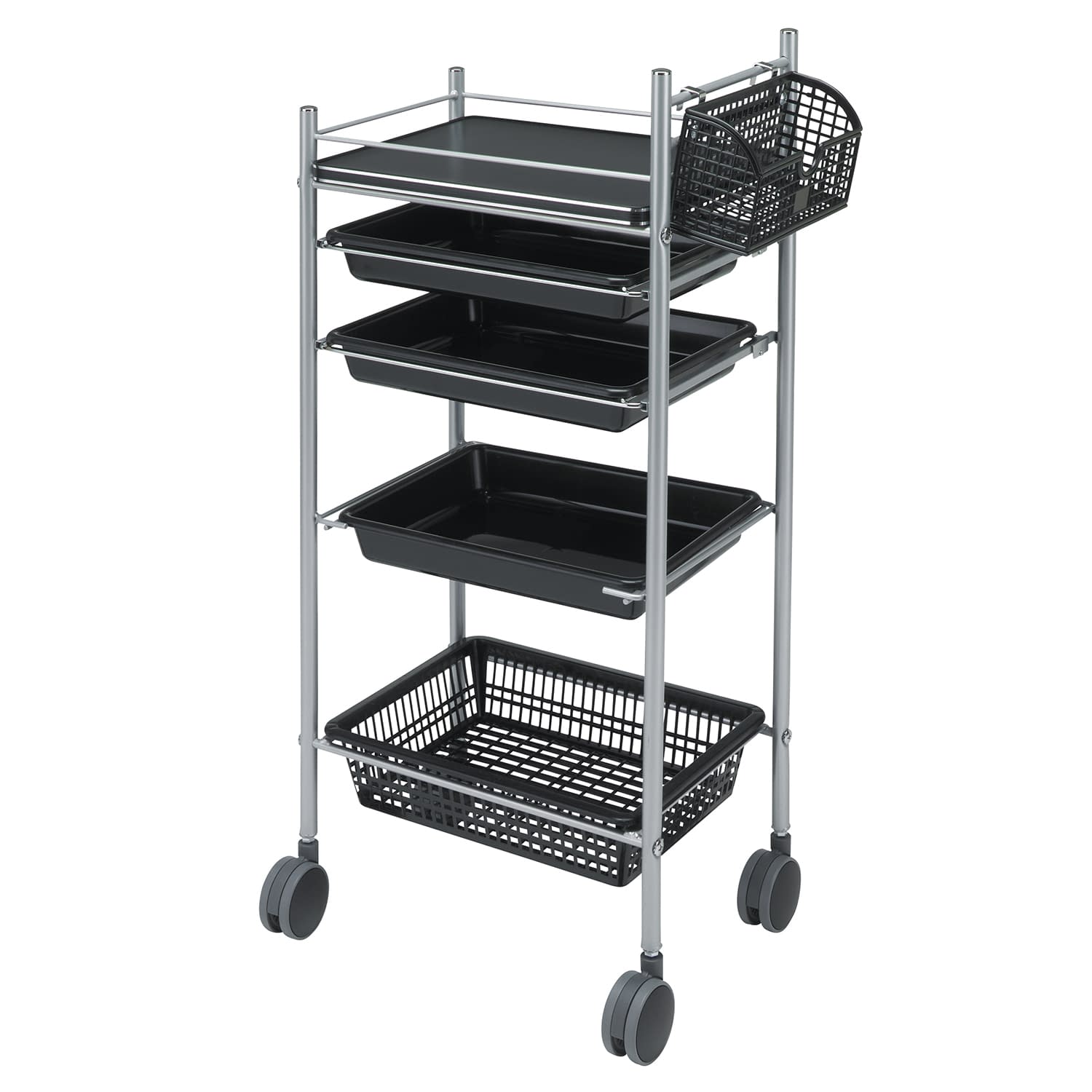 マツヨシ カラーアプリワゴン カート(回診車) 23-3401-0002 ブラック MATSUYOSHI SN-AP002