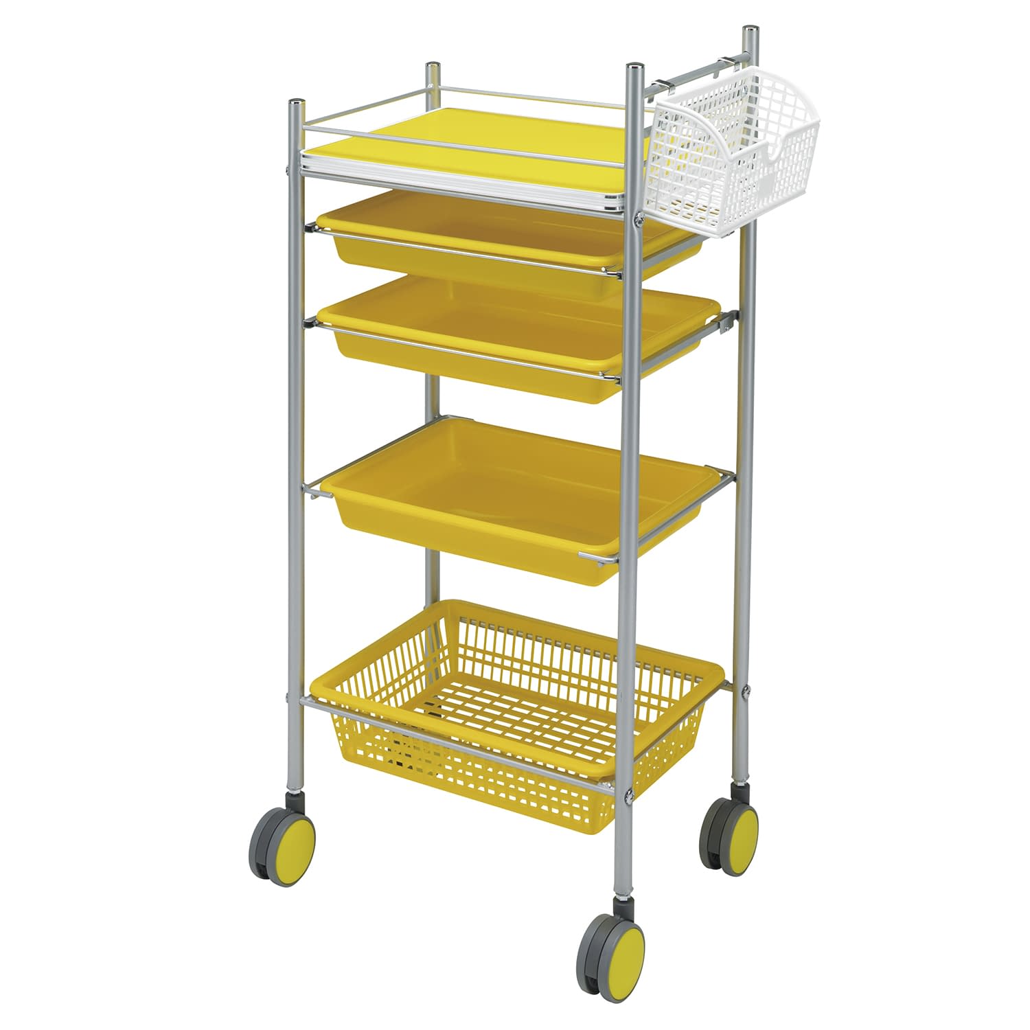 マツヨシ カラーアプリワゴン カート(回診車) 23-3401-0003 イエロー MATSUYOSHI SN-AP002