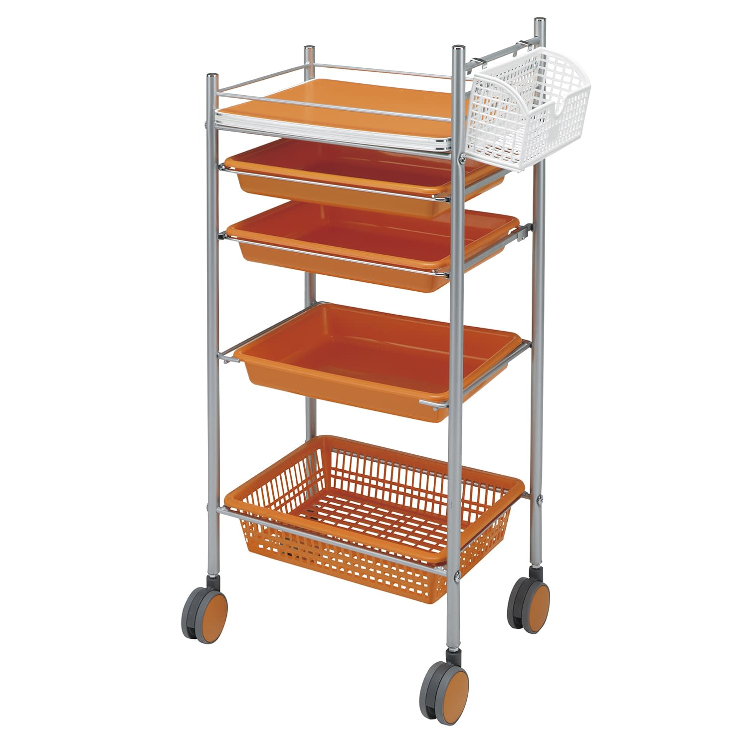 マツヨシ カラーアプリワゴン カート(回診車) 23-3401-0005 オレンジ MATSUYOSHI SN-AP002