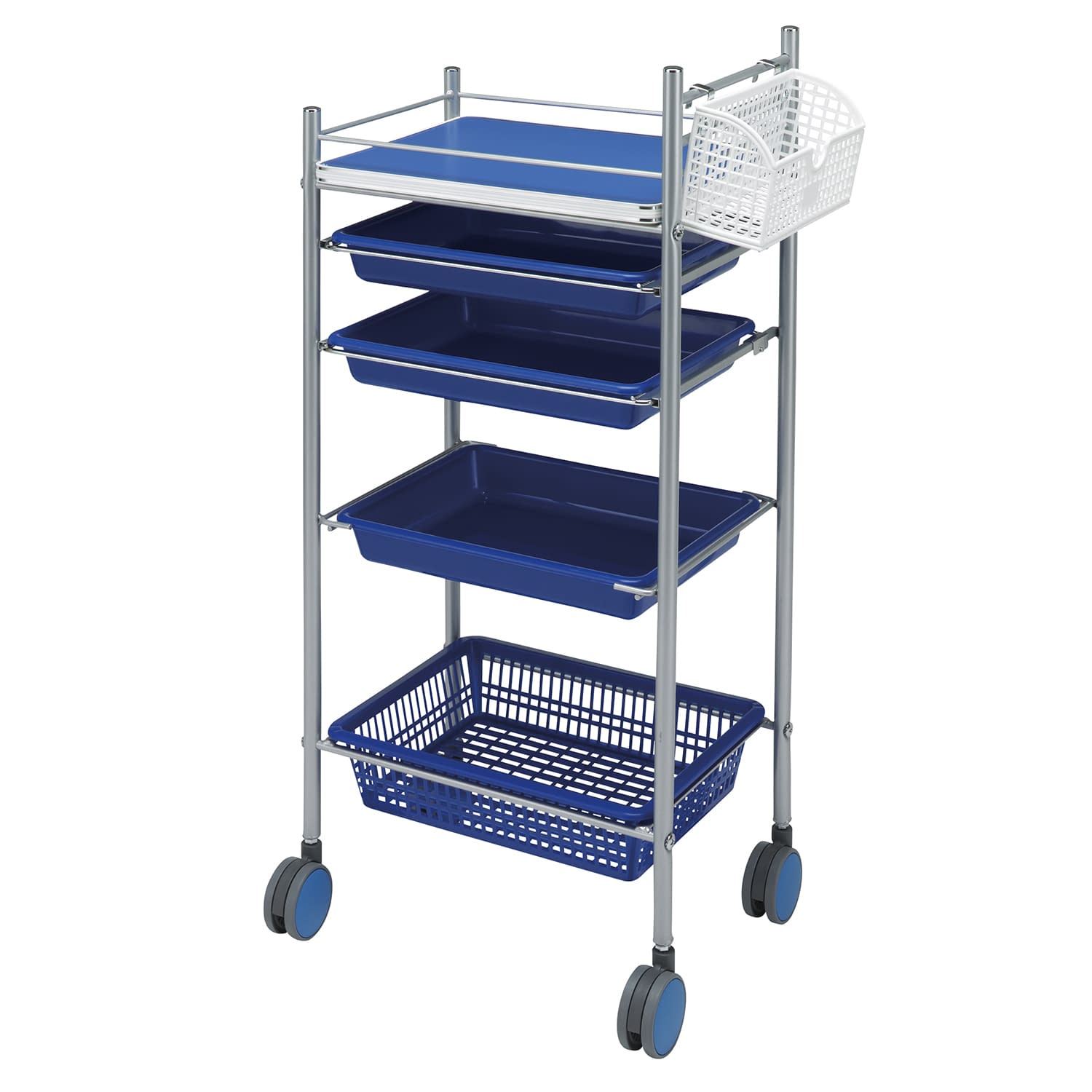 マツヨシ カラーアプリワゴン カート(回診車) 23-3401-0006 ブルー MATSUYOSHI SN-AP002