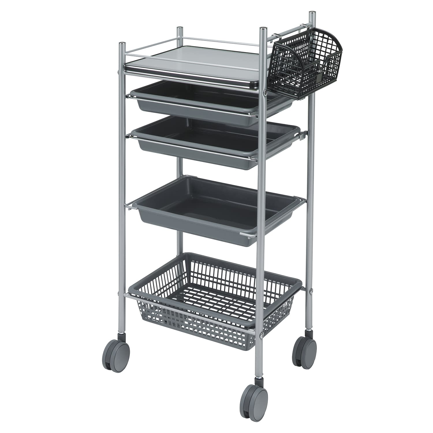 マツヨシ カラーアプリワゴン カート(回診車) 23-3401-0007 グレー MATSUYOSHI SN-AP002