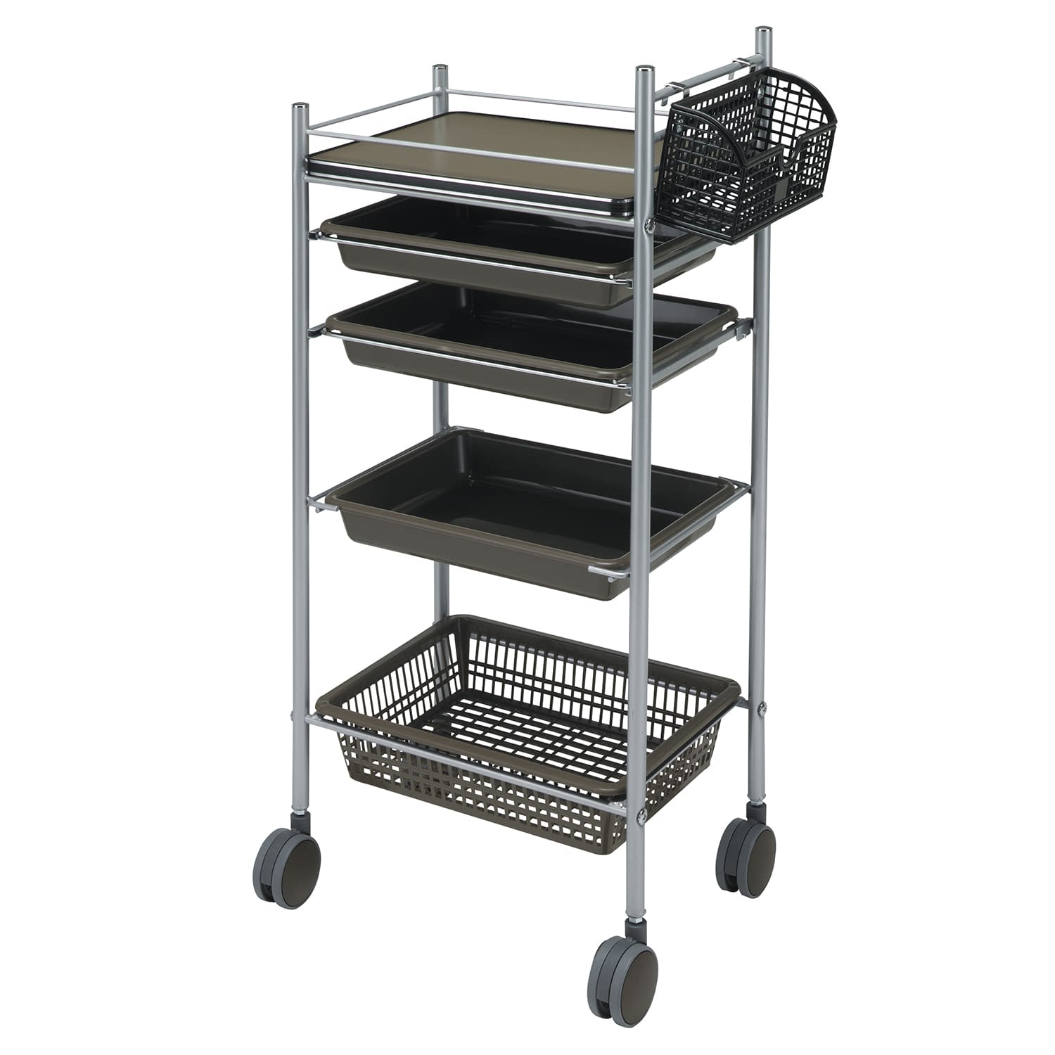 マツヨシ カラーアプリワゴン カート(回診車) 23-3401-0009 ブラウン MATSUYOSHI SN-AP002