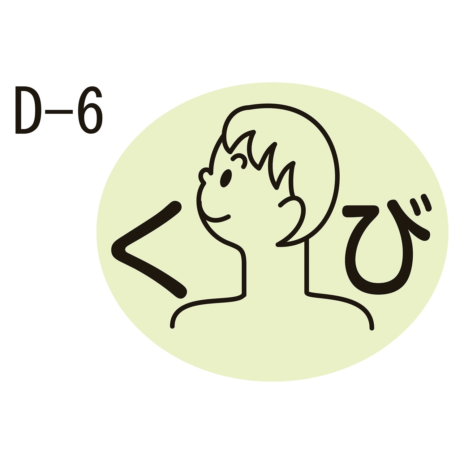 部位ラベル 23-2729-0006 くび(D－6) 金鵄製作所 17X20MM(100マイイリ)