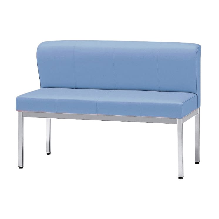 ロビーチェア(座位不自由者ベンチ) 23-2070-0101 ペールブルー ニシキ工業 ZHB-12(1200X550X835)