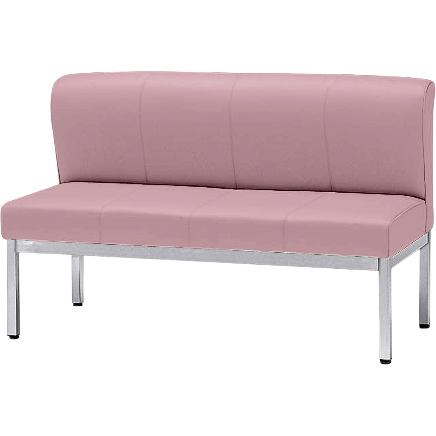ロビーチェア(妊娠者用ベンチ) 23-2071-0102 ペールピンク ニシキ工業 ZHN-12(1200X550X725)