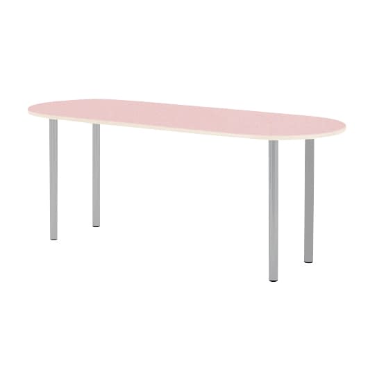 マツヨシ ナーステーブル(楕円型) 23-3643-0002 ピンク MATSUYOSHI NAS-1890R(180X90X90)