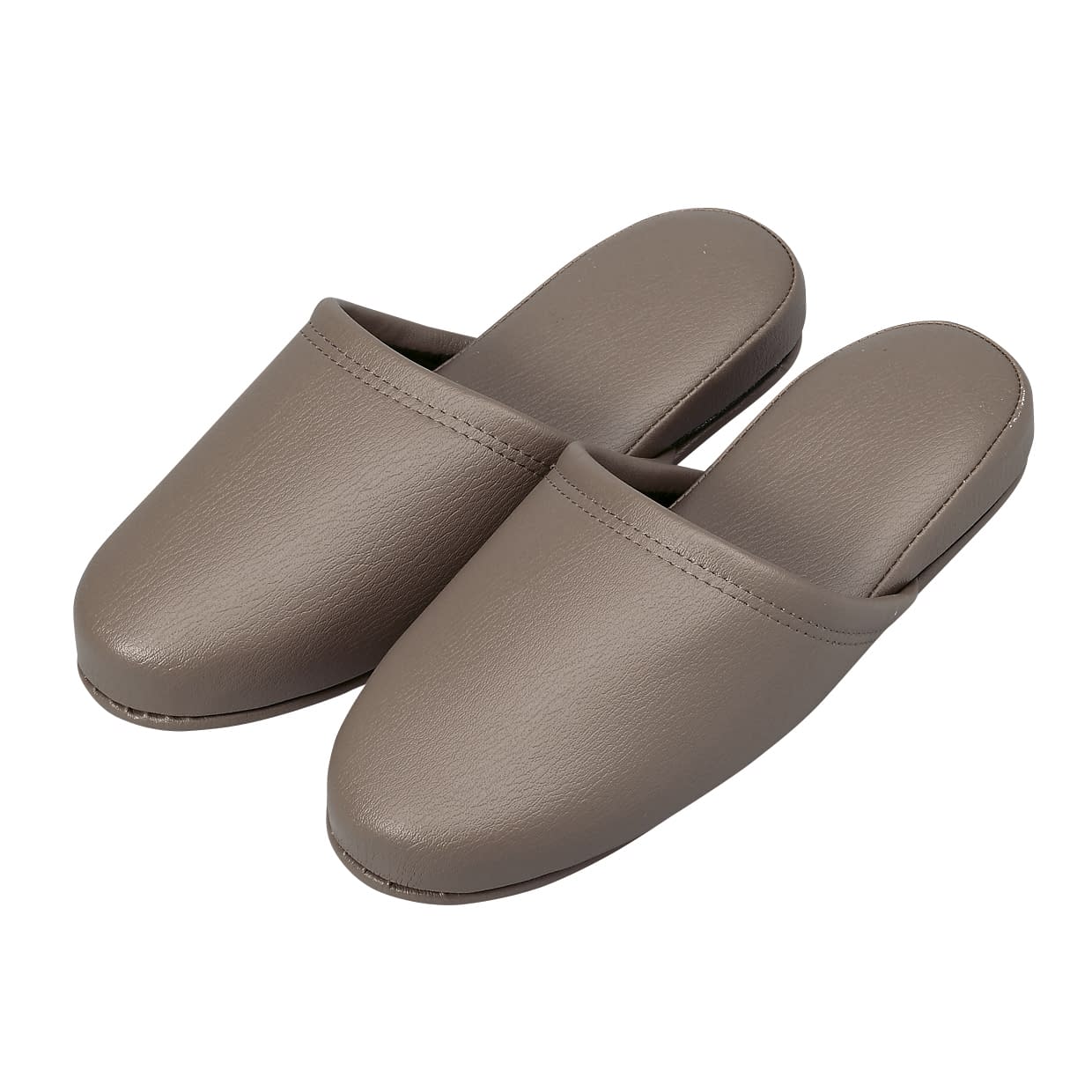 抗菌レザー調スリッパ 23-5559-0001 キャメルブラウン オーミケンシ 10ソクグミ