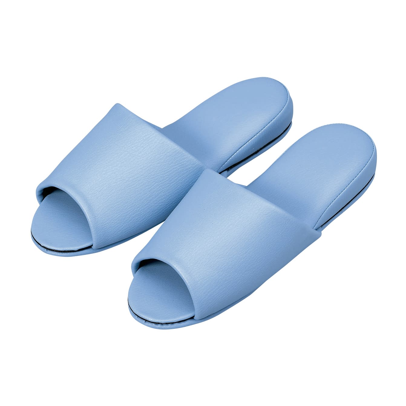 抗菌レザー調スリッパ(前開き) 抗菌スリッパ 23-5560-0020 ダーク