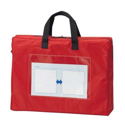 メールバッグ(マチ付) 23-5997-0002 レッド クラウン CR-ME44(A4)