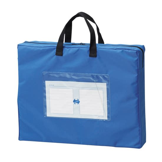 メールバッグ(マチ付) 23-5997-0103 ブルー クラウン CR-ME55(B4)