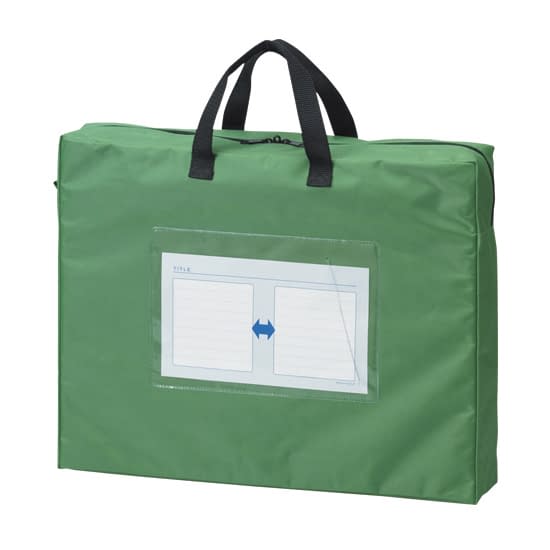 メールバッグ(マチ付) 23-5997-0104 グリーン クラウン CR-ME55(B4)