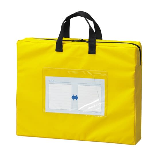 メールバッグ(マチ付) 23-5997-0105 イエロー クラウン CR-ME55(B4)